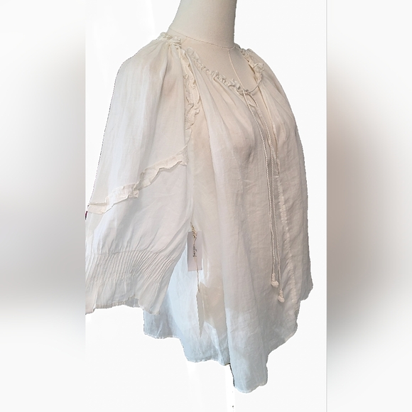 Wilfred Cream Blouse with‎ Tie Neck - Picture 3 of 7